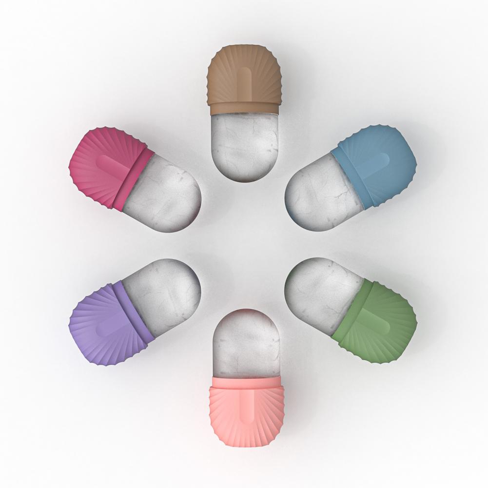Face Ice Roller Puffiness - ลูกกลิ้งน้ำแข็งสำหรับดูแลผิว แม่พิมพ์ลูกกลิ้งน้ำแข็งซิลิโคนสำหรับนวดหน้า ถาดทำลูกน้ำแข็งรูปทรงรี ป้องกันการรั่วซึม ลดอาการบวมของผิว