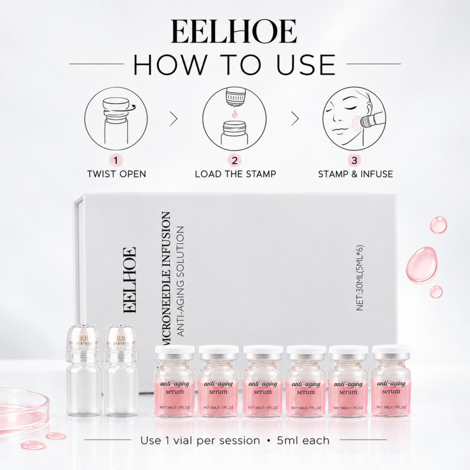 ชุดเซรั่มไมโครนีดเดิล 0.2 มม.  - Hyaluronic Acid Facial Serum บทวิจารณ์และราคา