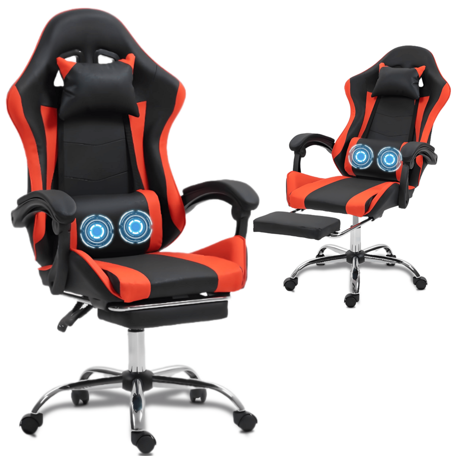 เก้าอี้เกมมิ่งพร้อมระบบนวดและพ - Massage บทวิจารณ์และราคา