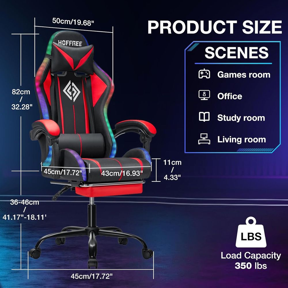 เก้าอี้เกมมิ่ง RGB พร้อมลำโพงบ - Massage บทวิจารณ์และราคา