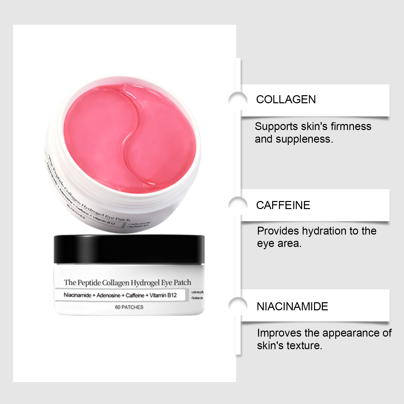 แผ่นมาส์กบำรุงรอบดวงตาด้วยคอลล - Collagen Under Eye Patches บทวิจารณ์และราคา